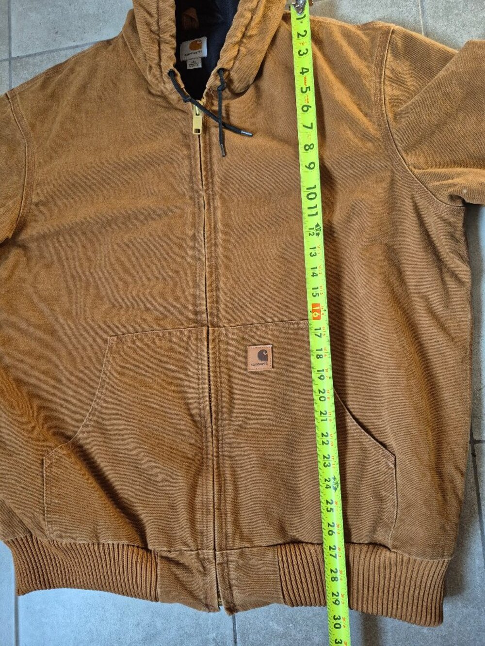 Men's Carhartt J130 Sandstone Cotton Duck Active Jacket Large Tall - Picture 9 of 14